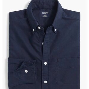 J. Crew Factory Men's Navy Flex Oxford Shirt - Slim